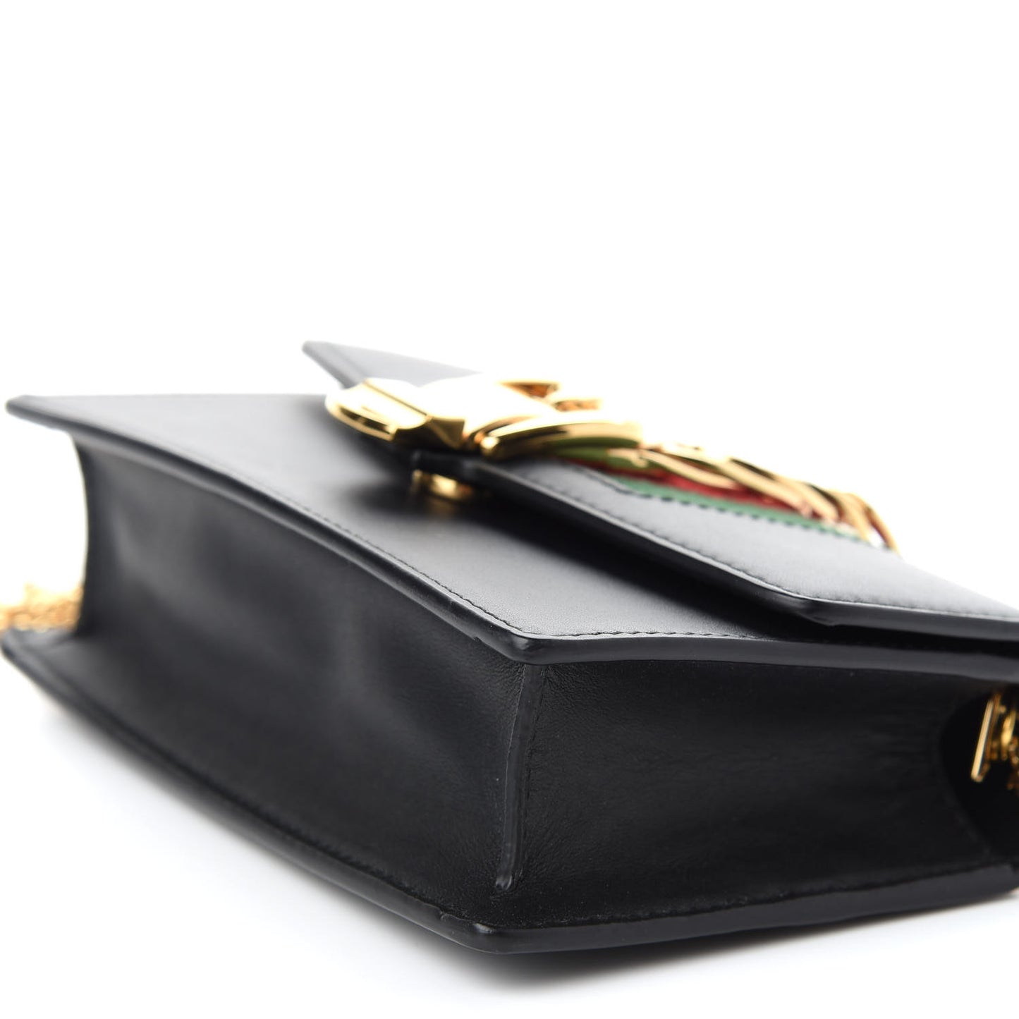 Calfskin Super Mini Sylvie Chain Shoulder Bag Black