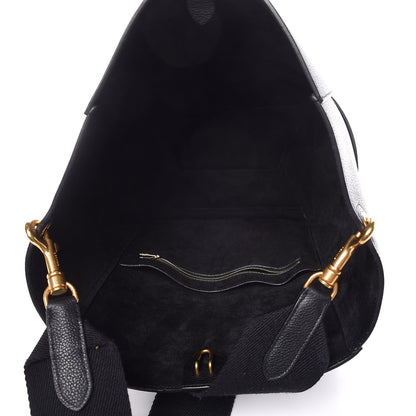 Celine Soft Grained Calfskin Sangle Bucket Bag Black 5 of 7