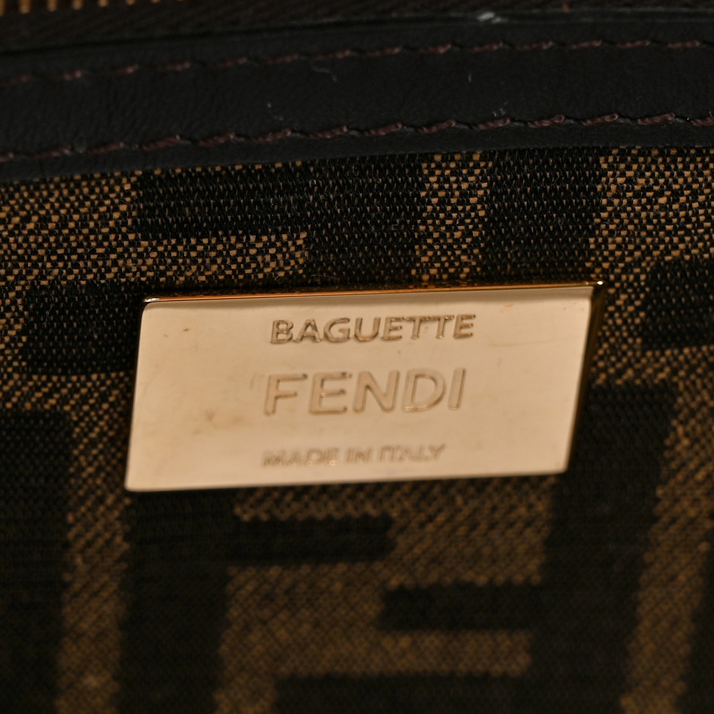 Fabric Jacquard FF 1974 Medium Baguette Tobacco Moro Black