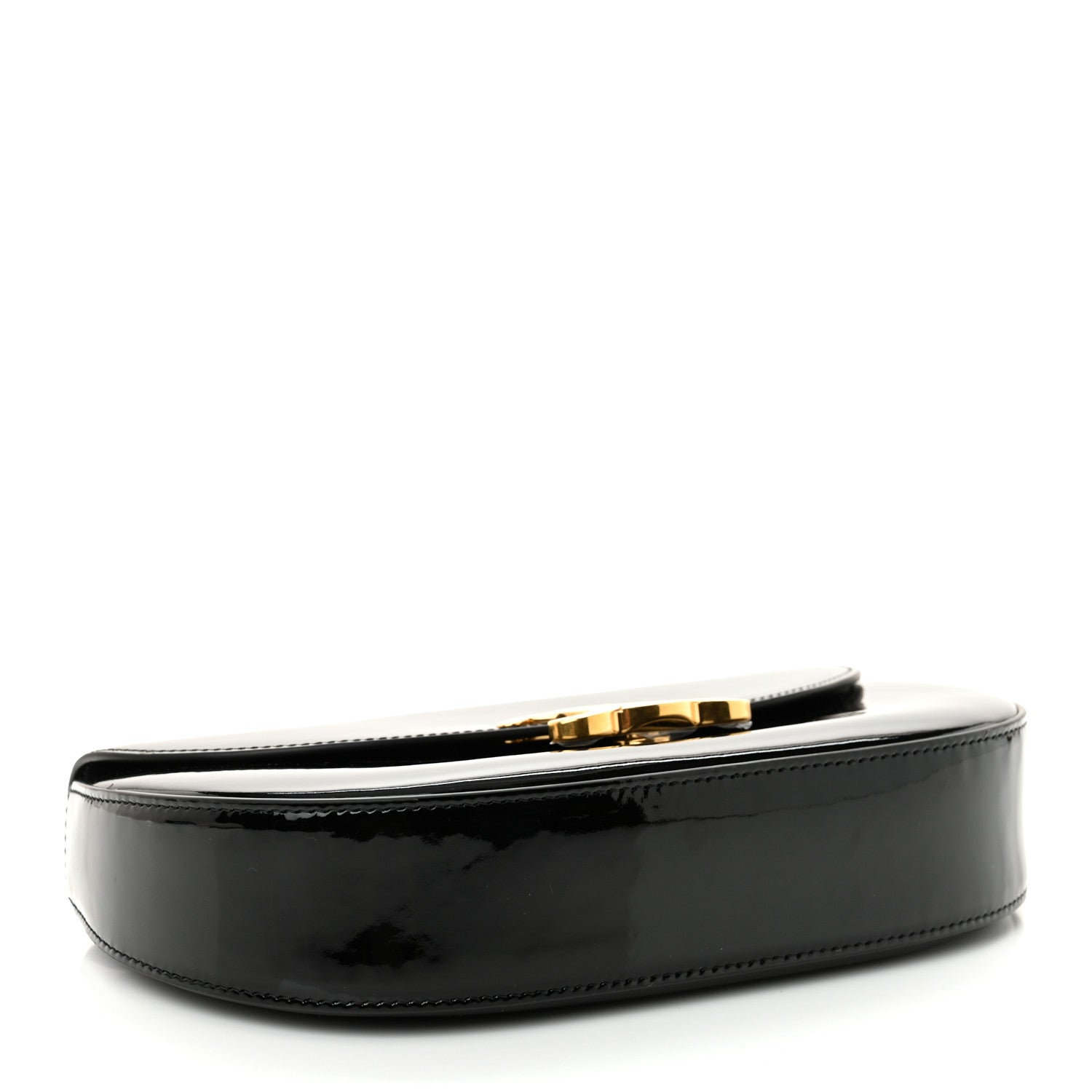 Celine Patent Calfskin Talulah Besace Chain Shoulder Bag Black 4 of 11