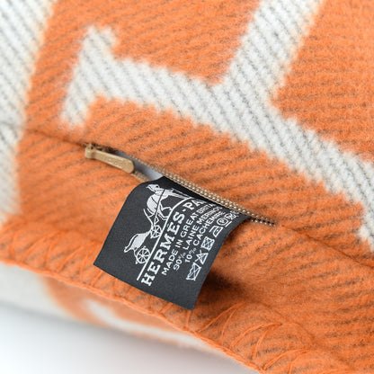 Hermes Wool Cashmere Avalon Pillow PM Ecru Potiron 3 of 3