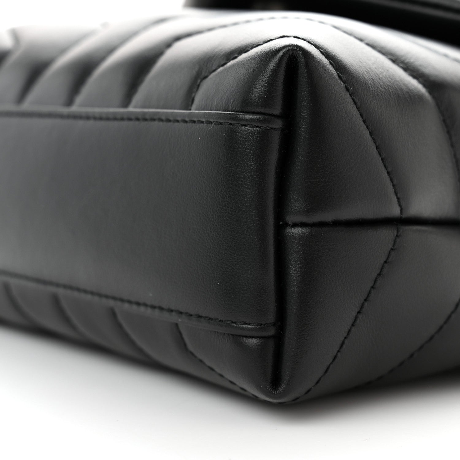 Saint Laurent Calfskin Y Quilted Monogram Toy Loulou Crossbody Bag Black 9 of 10