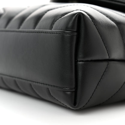 Saint Laurent Calfskin Y Quilted Monogram Toy Loulou Crossbody Bag Black 9 of 10