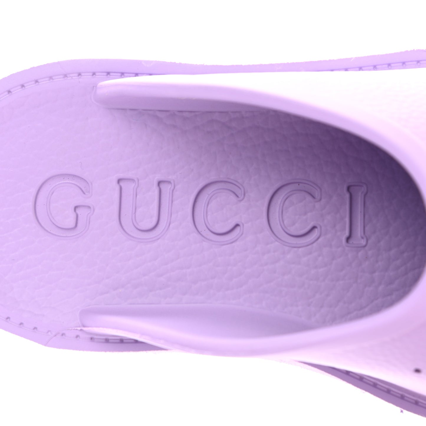 Rubber GG Monogram Perforated Elea Platform 55mm Lug Sole Sandals 35 Lapis