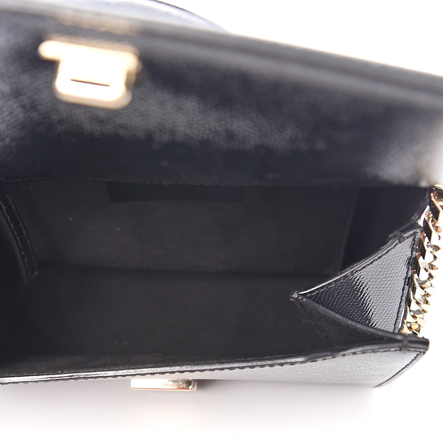 Givenchy Textured Patent Calfskin Mini Pandora Box Chain Crossbody Bag Black 4 of 9