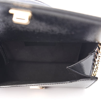 Givenchy Textured Patent Calfskin Mini Pandora Box Chain Crossbody Bag Black 4 of 9