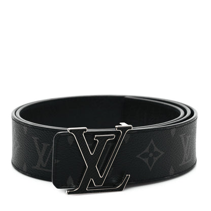 Louis Vuitton Monogram Eclipse Taigarama 40mm LV Initiales Reversible Belt 90 36 Black 1 of 5