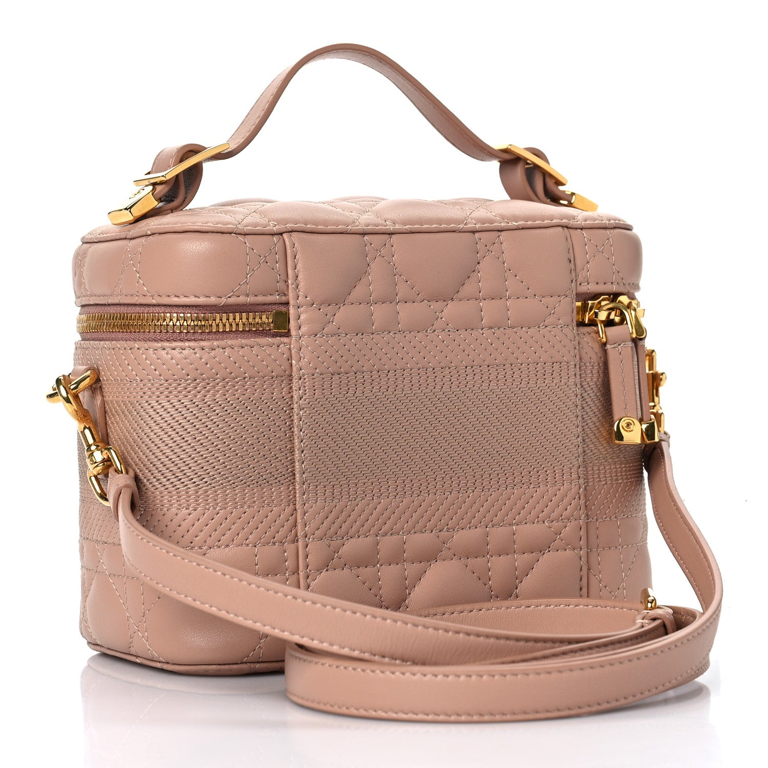 Christian Dior Lambskin Cannage Small Diortravel Vanity Case Rose Des Vents 1 of 7