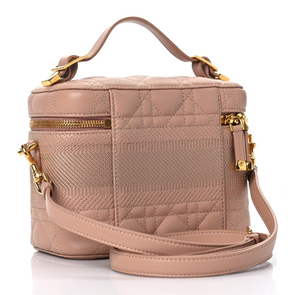 Christian Dior Lambskin Cannage Small Diortravel Vanity Case Rose Des Vents 1 of 7