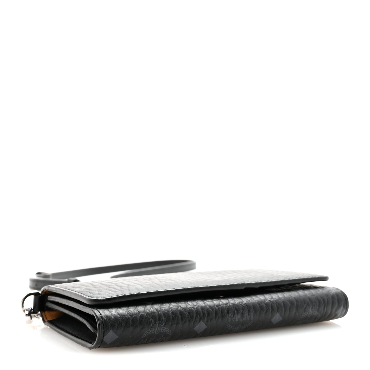 Visetos Tri Fold Phone Wallet On Strap Black