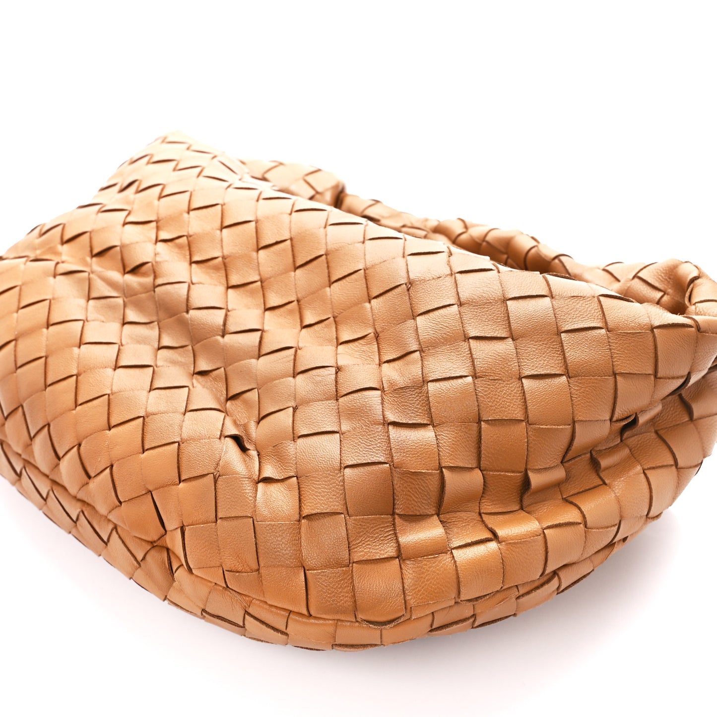 Nappa Intrecciato Teen Jodie Hobo Caramel