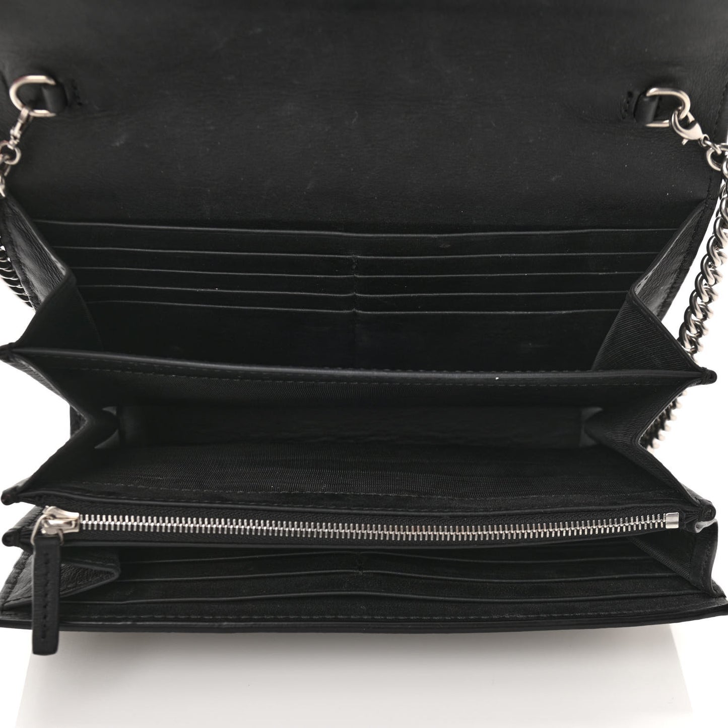 GG Supreme Monogram Mini Dionysus Chain Wallet Beige Black