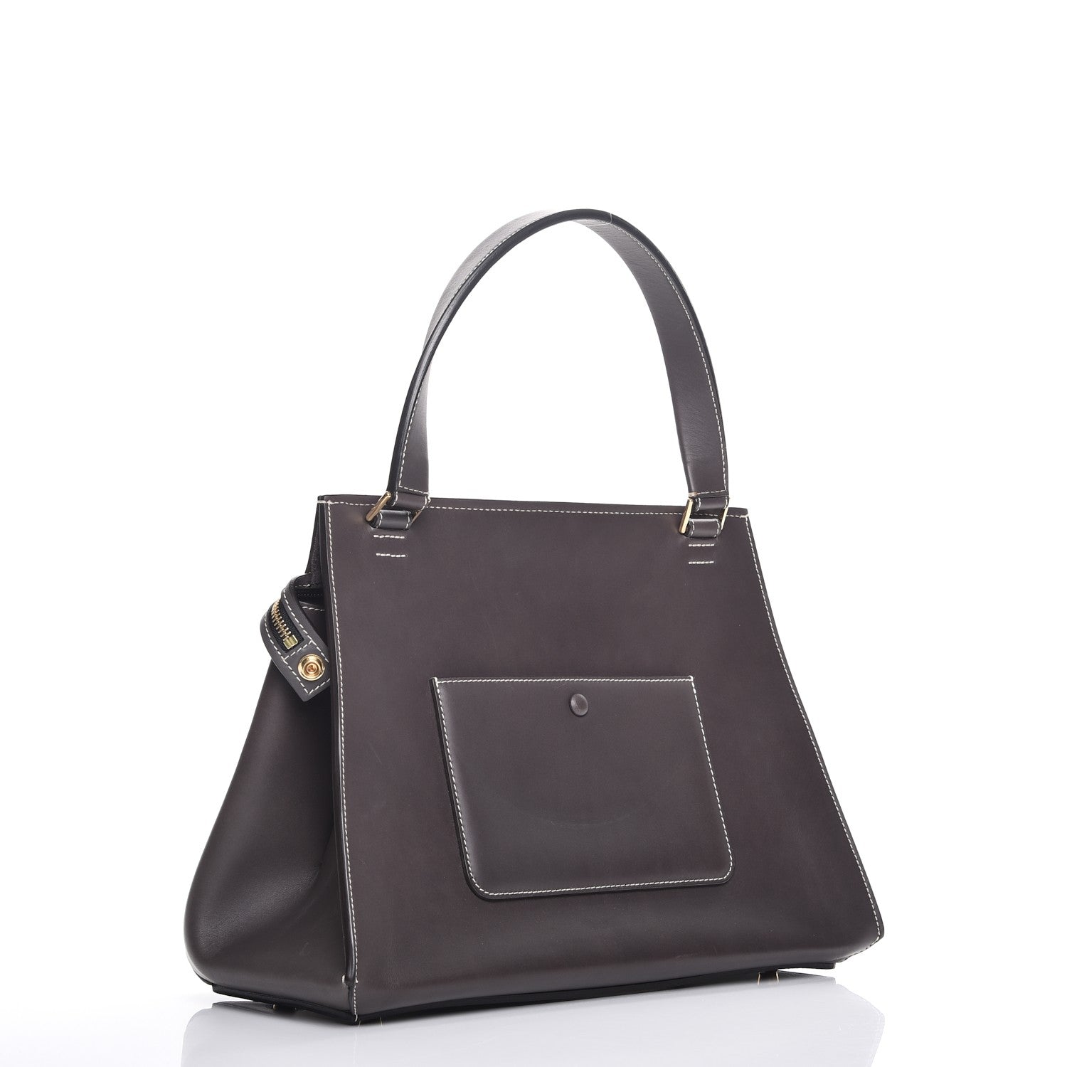Celine Smooth Calfskin Medium Edge Shoulder Bag Grey 3 of 8