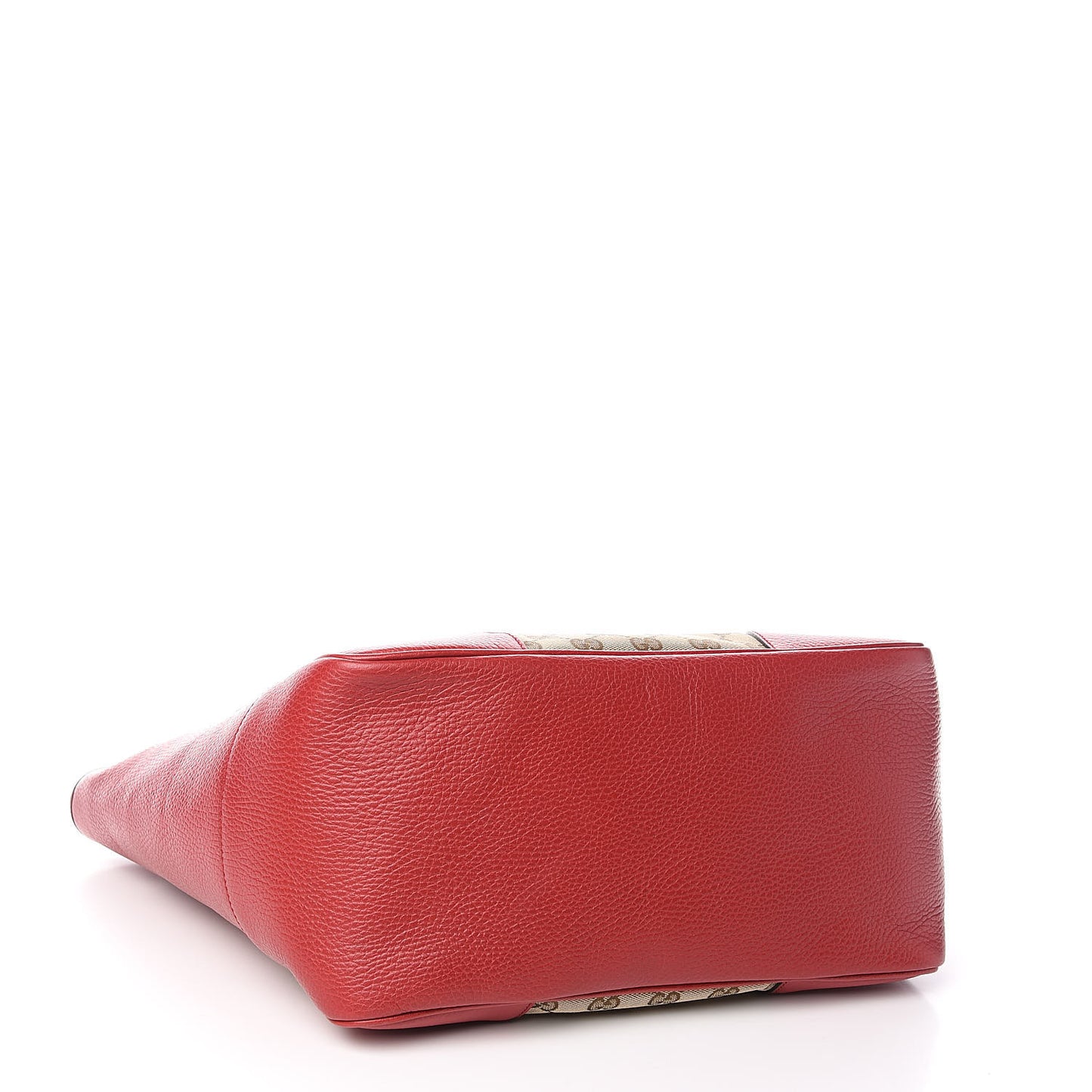 Monogram Bree Zippered Tote Beige Red
