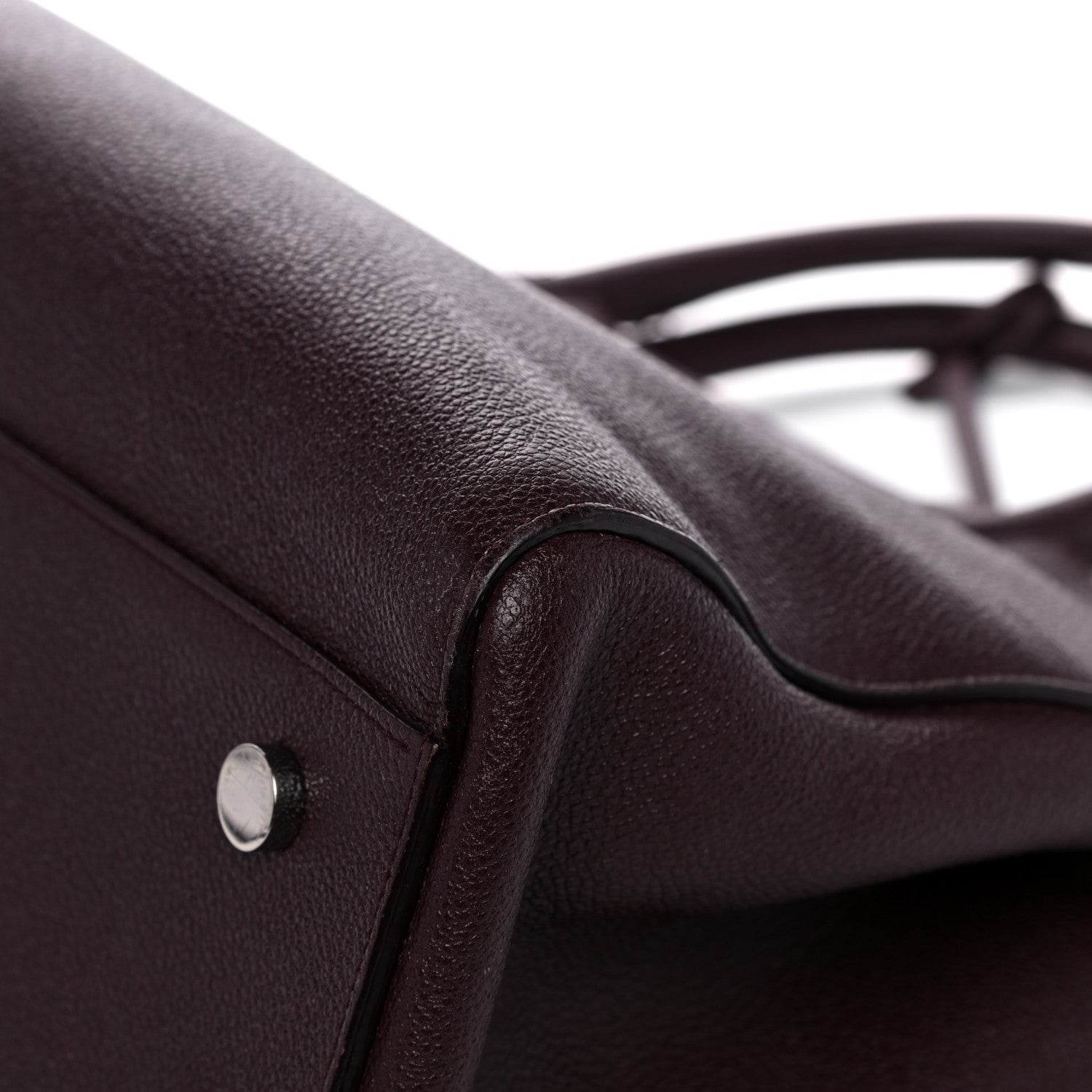 Saint Laurent Grained Calfskin Medium Cabas Rive Gauche Amaranto 11 of 29
