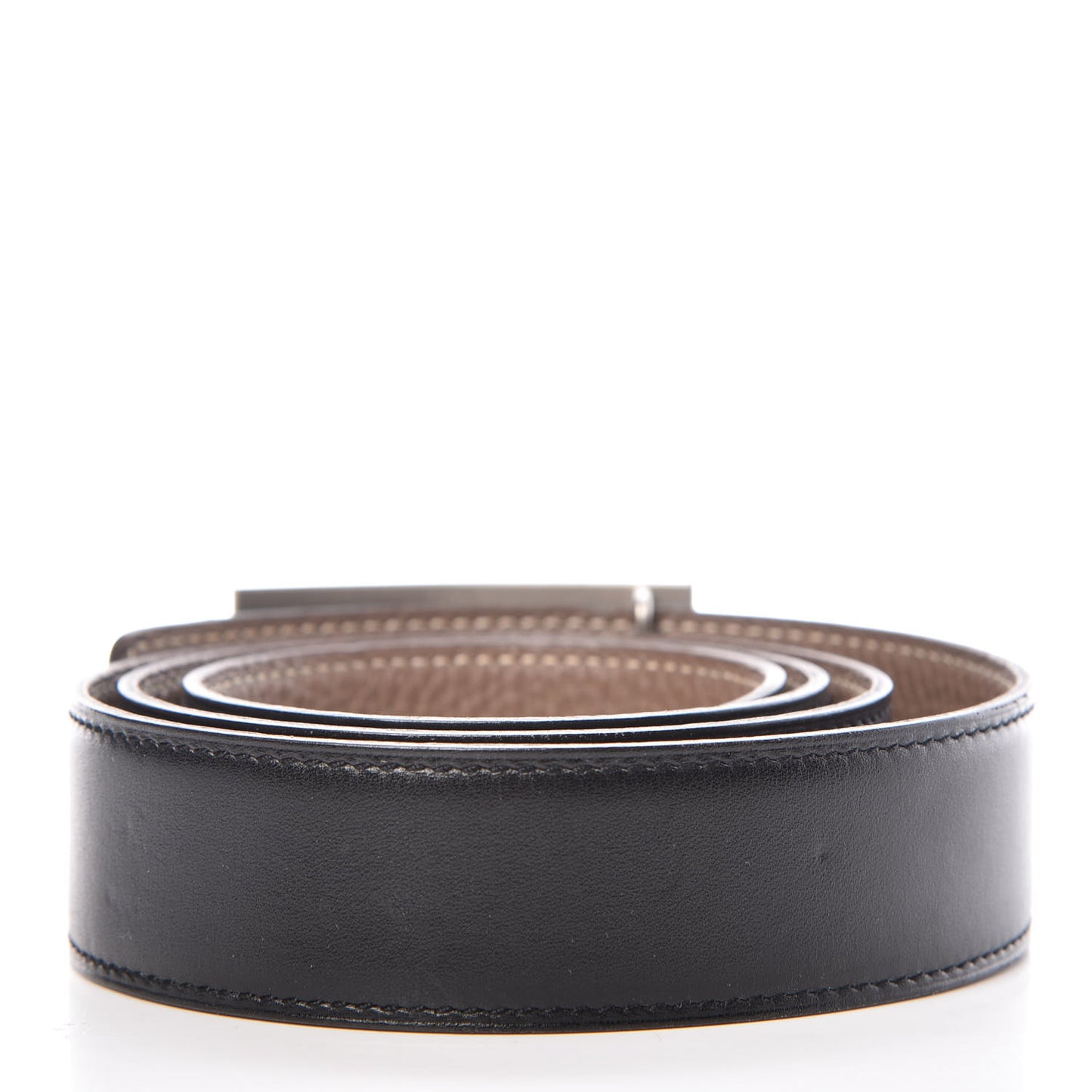 Box Togo Collier De Chien CDC Belt 90 Black Etoupe