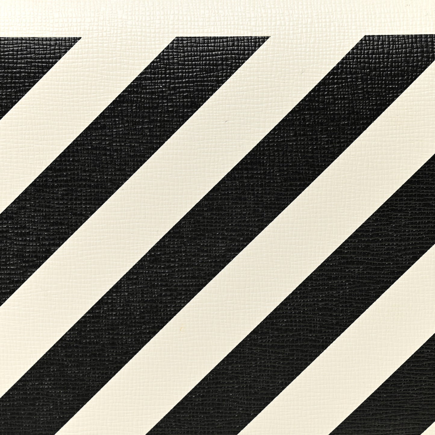 Saffiano Striped Mini Diag Binder Clip Bag White