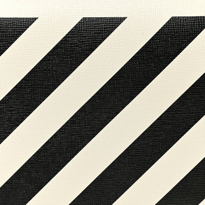Off-White Saffiano Striped Mini Diag Binder Clip Bag White 9 of 12