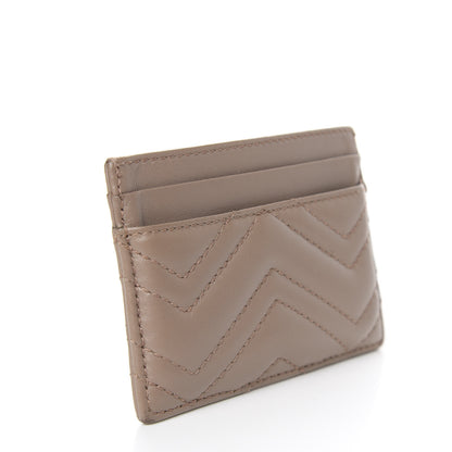 Gucci Calfskin Matelasse GG Marmont Card Holder Porcelain Rose 3 of 9