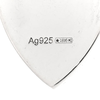 Gucci Sterling Silver Trademark Heart Drop Earrings 4 of 4