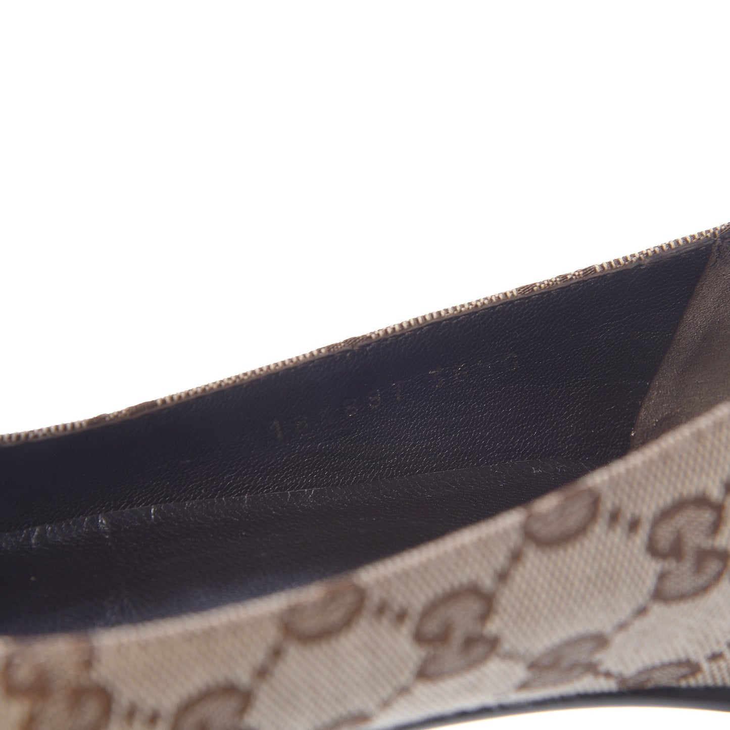 GG Monogram Ballet Flat 36.5 Beige Ebony