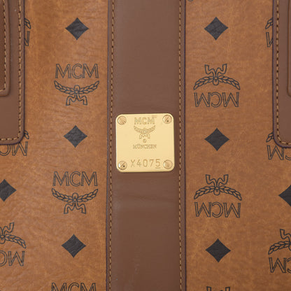 MCM Visetos Medium Liz Reversible Shopper Tote Cognac 15 of 16