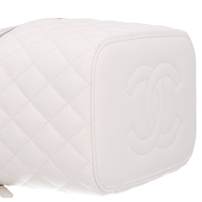 Chanel Caviar Quilted Large Vanity Pouch White 10 of 10