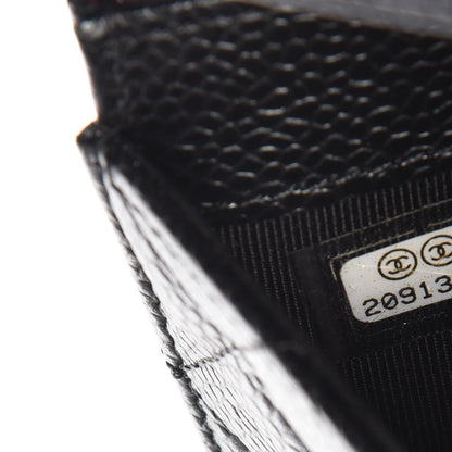 Chanel Caviar Quilted Flap Card Holder Black 8 of 9