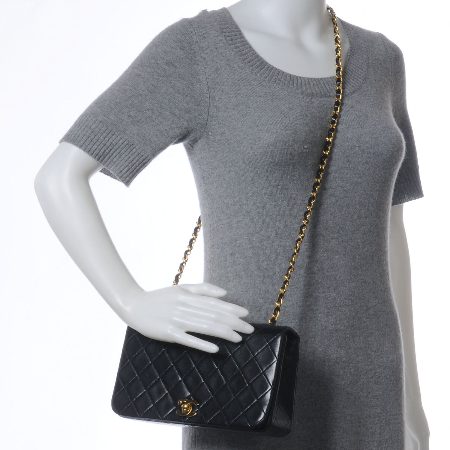 Chanel Lambskin Small Single Flap Black 2 of 8
