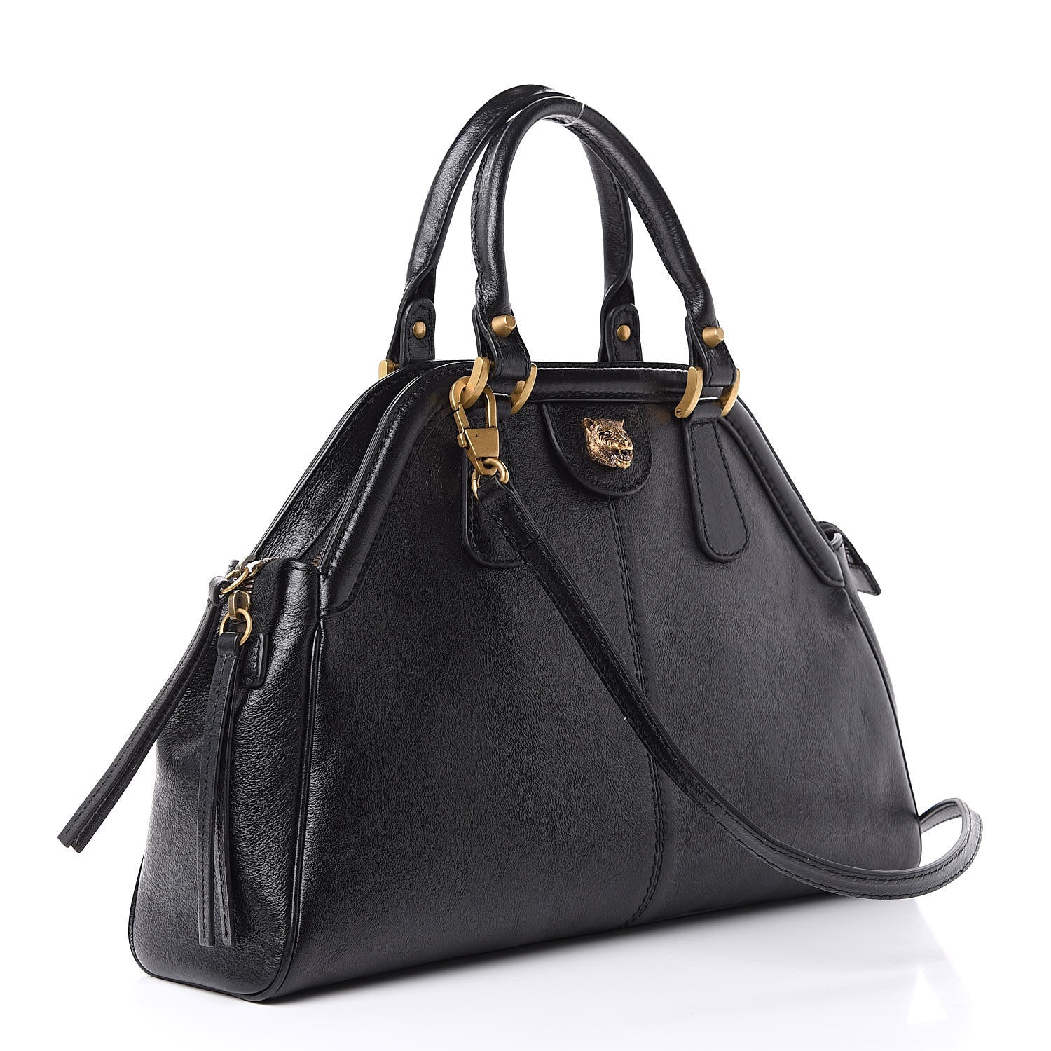 Gucci Calfskin Medium Re(Belle) Top Handle Bag Black 3 of 10