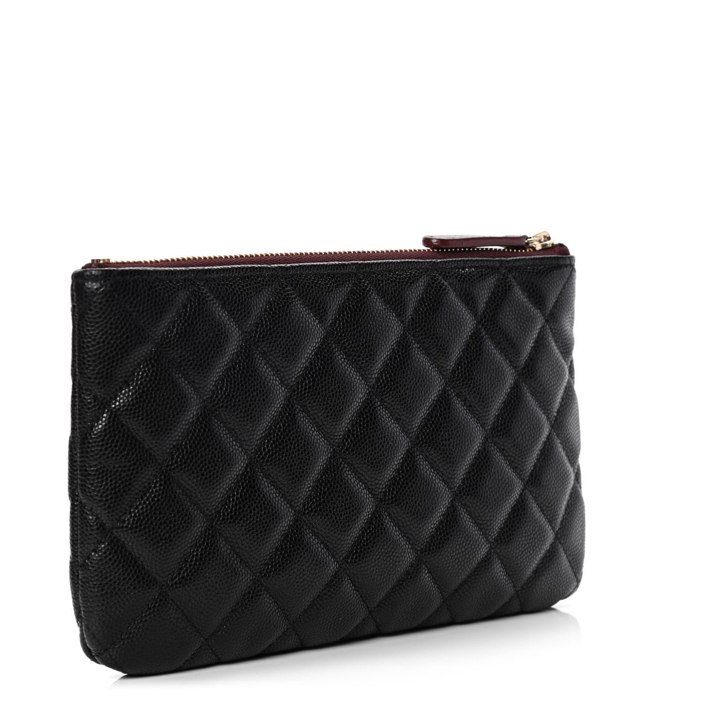 Caviar Quilted Cosmetic Case Black