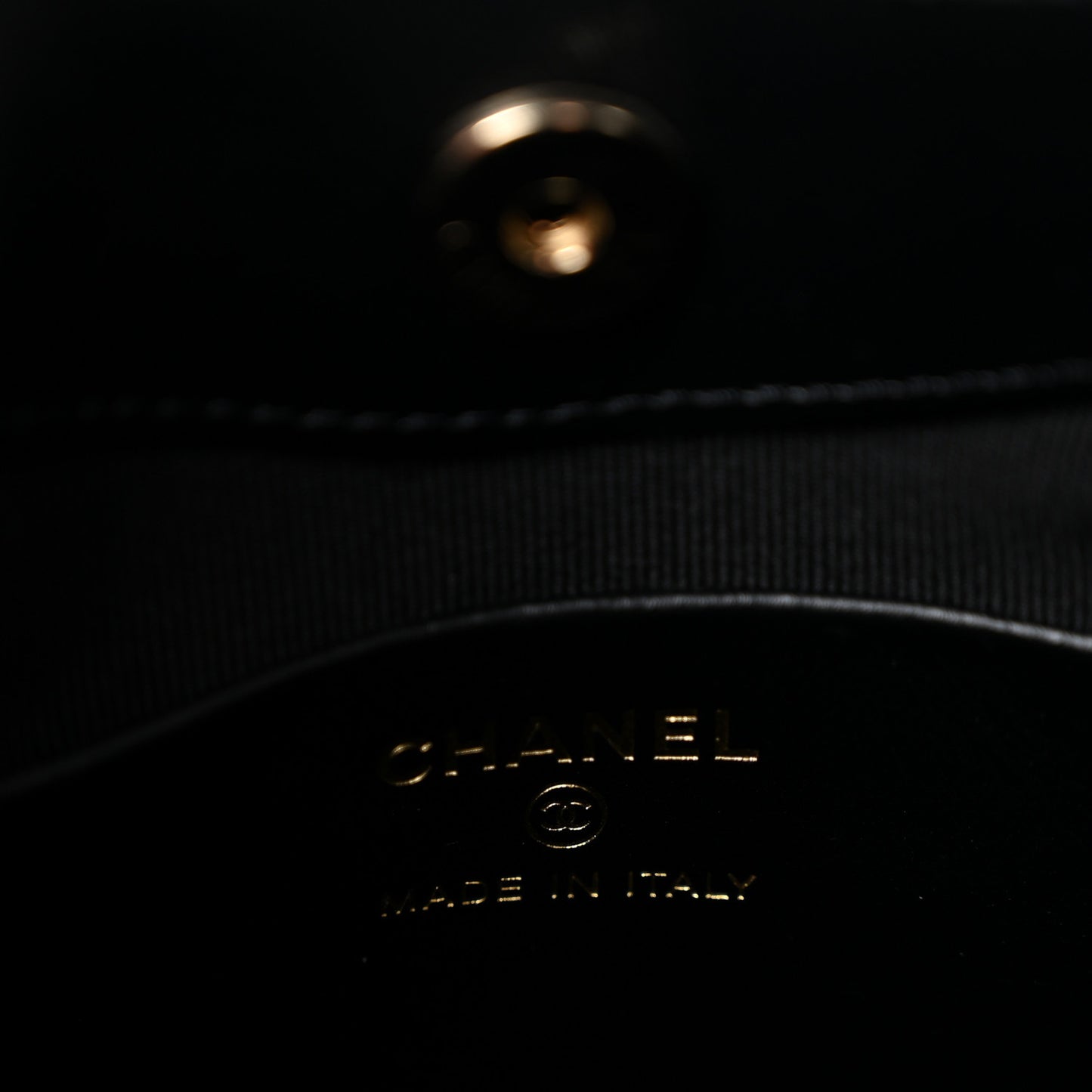 Shiny Crumpled Calfskin Quilted Nano 31 Shopping Bag Black