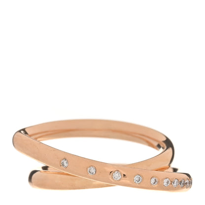 Hermes 18K Rose Gold Diamond Vertige Coeur Ring 52 6 4 of 7