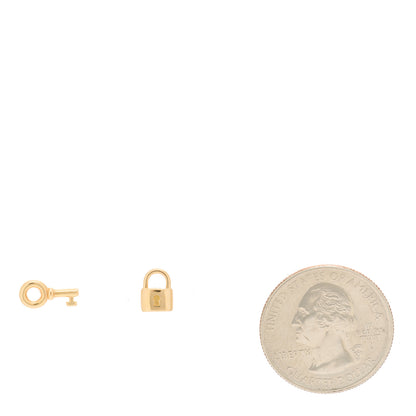 Tiffany 18K Rose Gold Mini Key and Lock Earrings 2 of 5