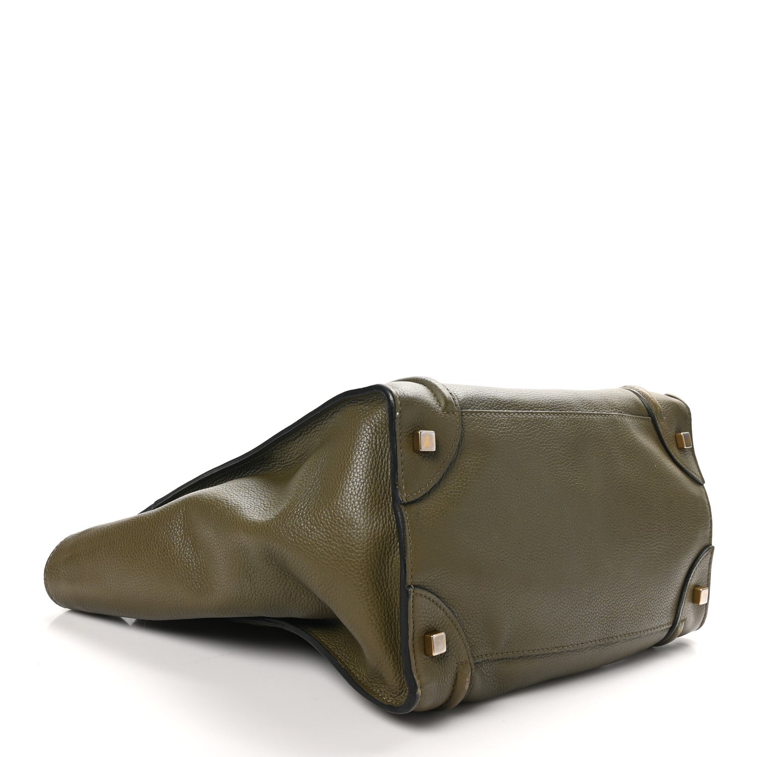 Celine Drummed Calfskin Mini Luggage Souris 4 of 11