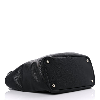 Prada Vitello Daino Side Pocket Tote Black 4 of 11