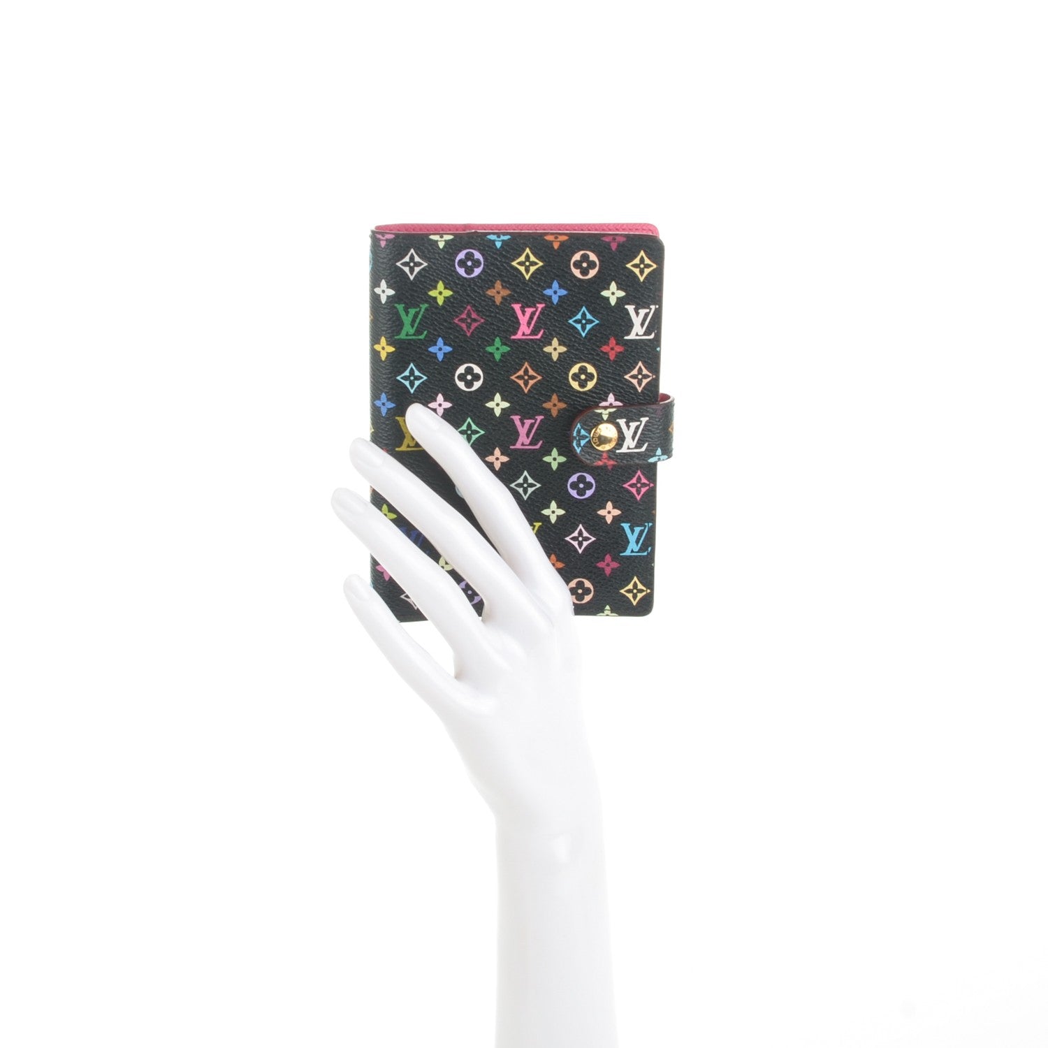 Louis Vuitton Monogram Multicolor Small Ring Agenda Cover Black Grenade 2 of 9