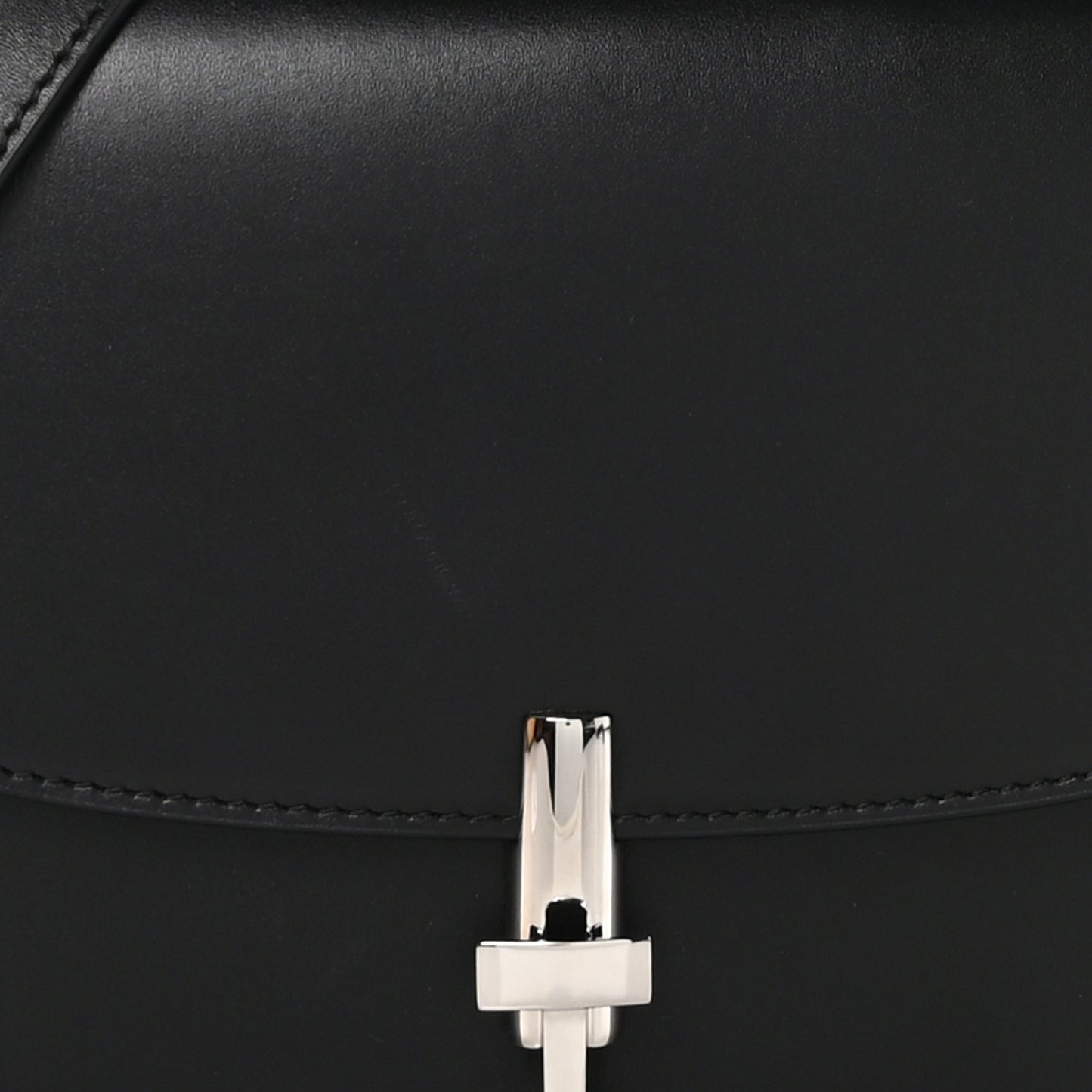 Polished Saddle Calfskin Sofia 8.75 Shoulder Bag Black