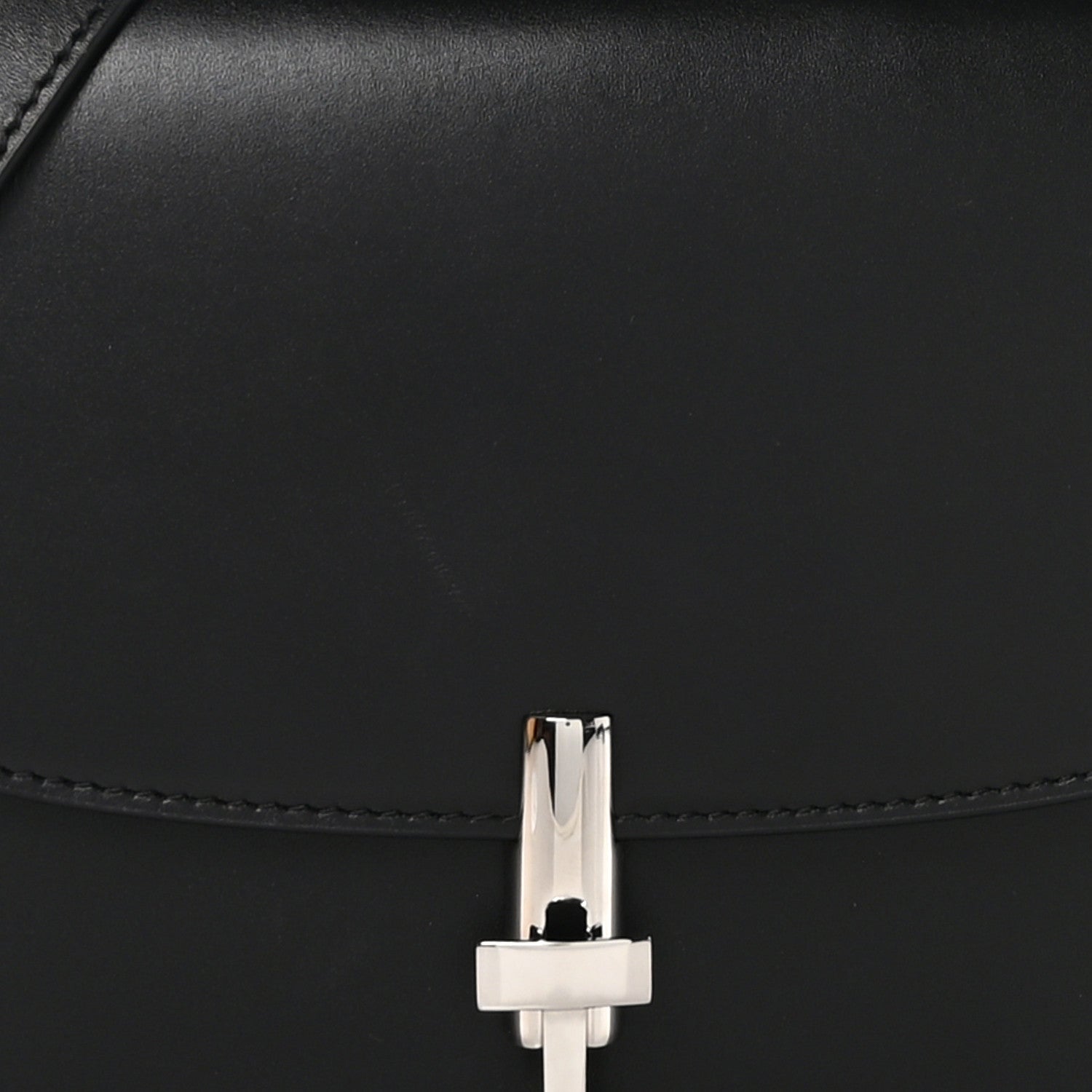 The Row Polished Saddle Calfskin Sofia 8.75 Shoulder Bag Black 7 of 9