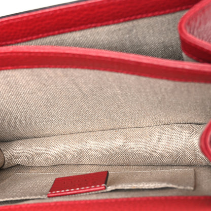 Gucci Dollar Calfskin Small Interlocking G Shoulder Bag Red 5 of 11