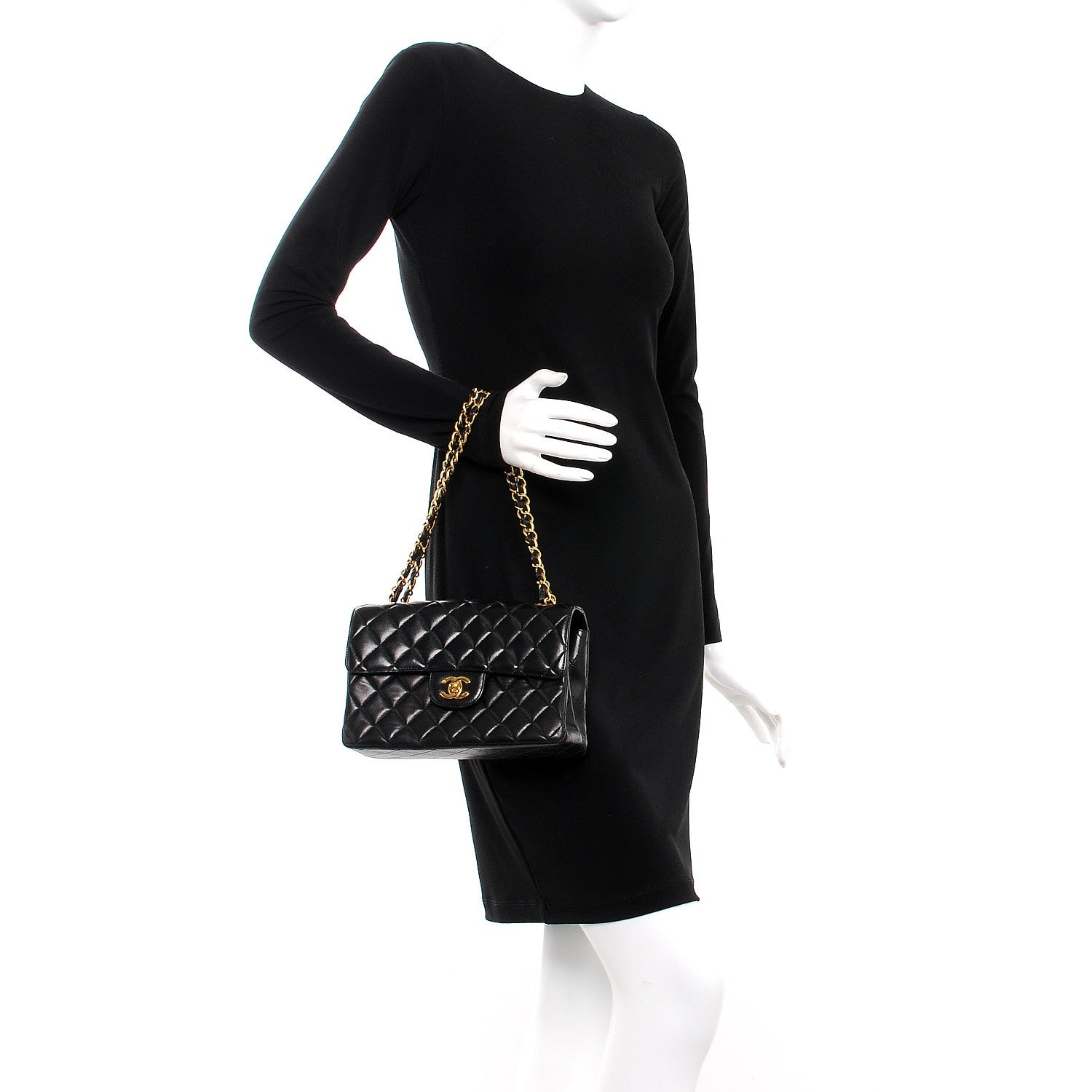 Chanel Lambskin Quilted Small Double Sided Flap Black 2 of 8
