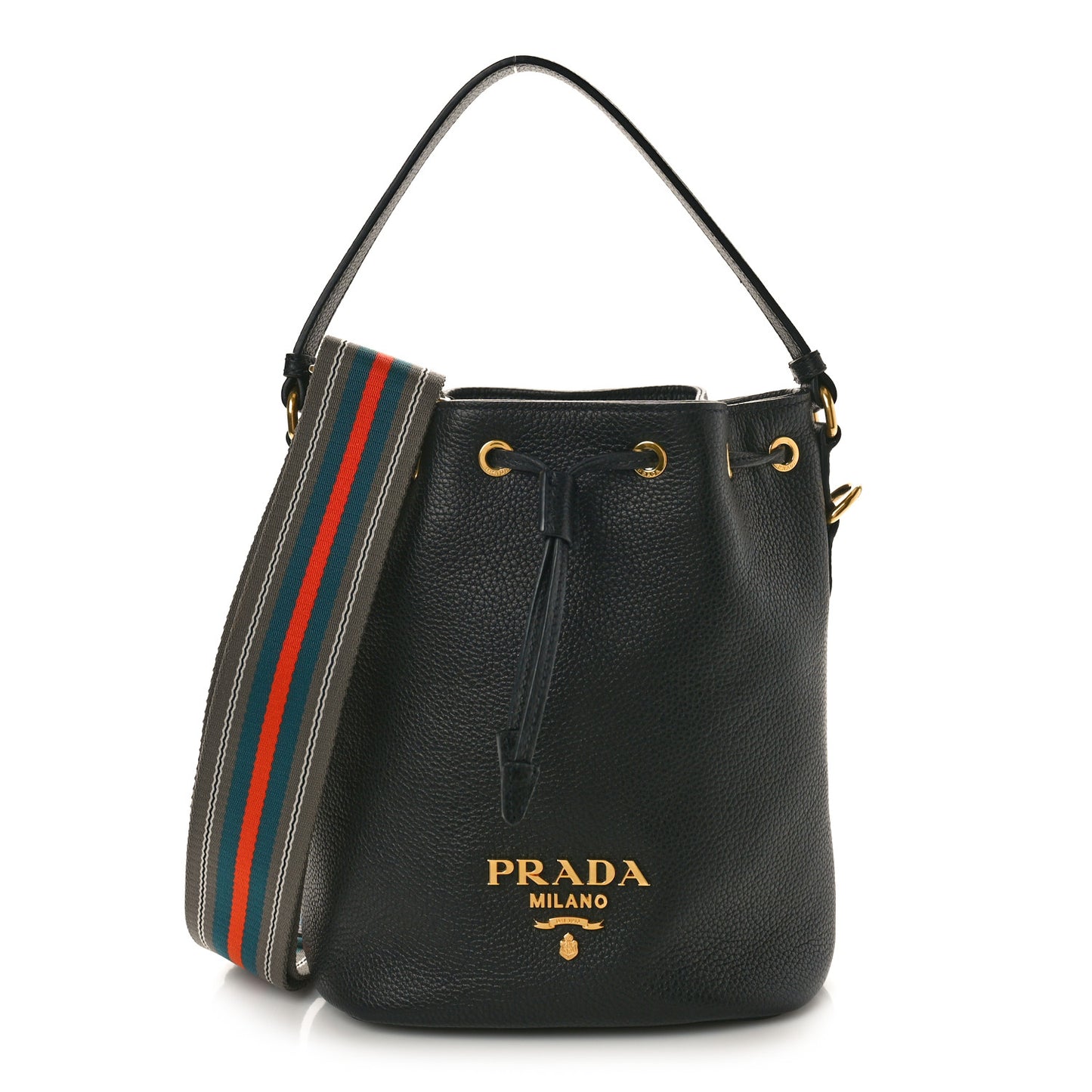 Vitello Daino Bucket Bag Black
