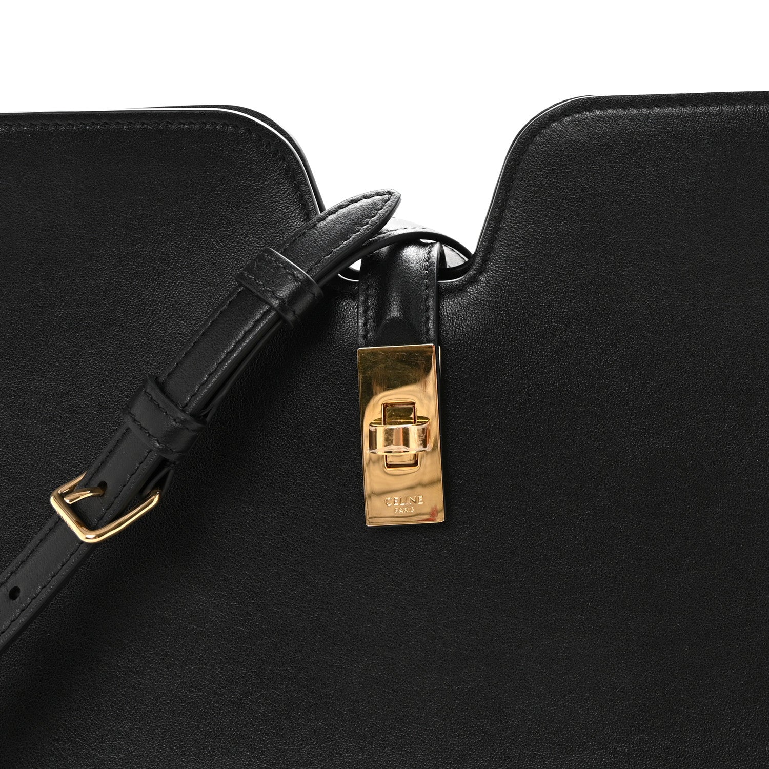 Celine Smooth Calfskin Medium Camille 16 Soft Bag Black 8 of 10
