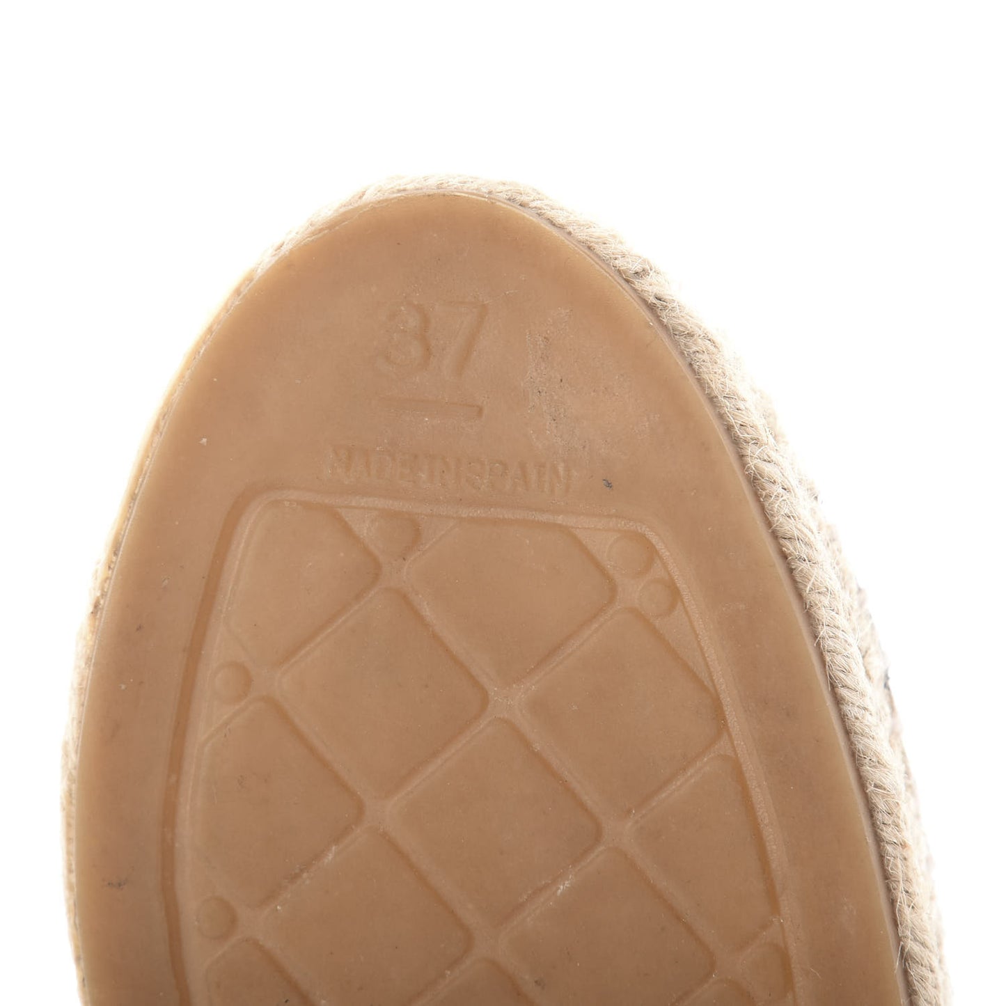 Lambskin CC Espadrilles 37 Beige Black