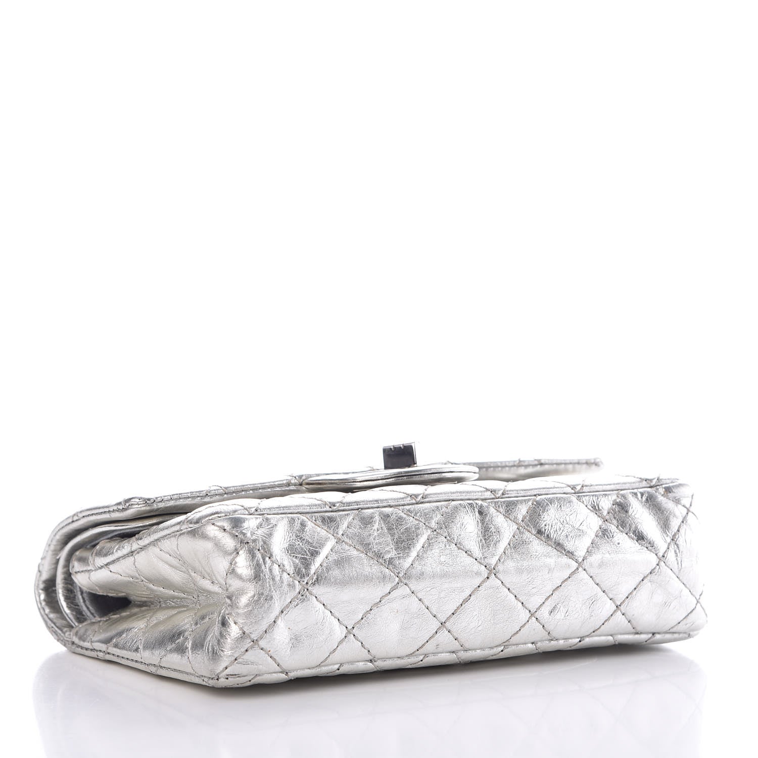 Chanel Metallic Aged Calfskin Quilted 2.55 Reissue 224 Flap Silver 4 of 7