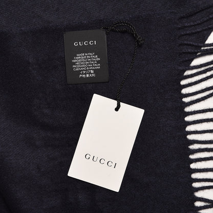 Gucci Silk Cashmere Sequins Lovesh Scarf Midnight Blue 6 of 6