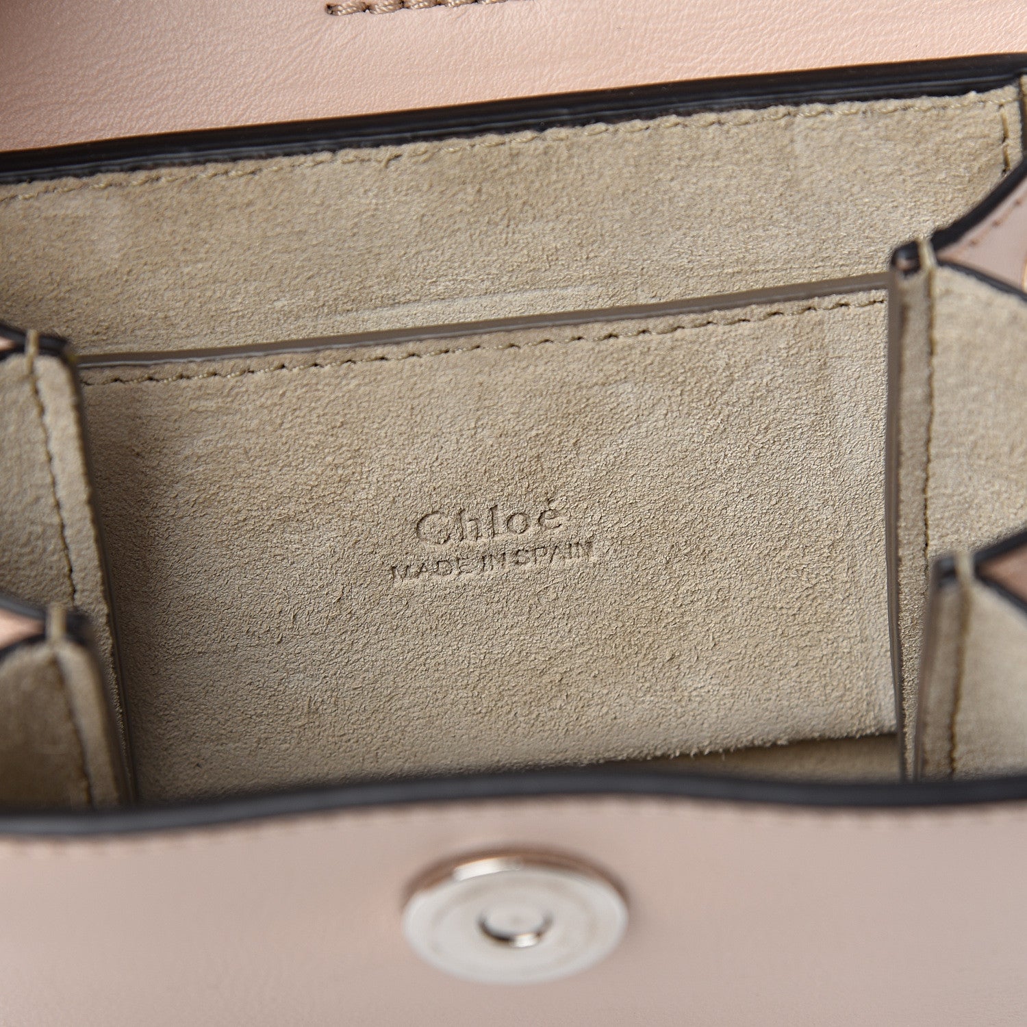 Chloe Suede Calfskin Mini Faye Bracelet Bag Cement Pink 5 of 9