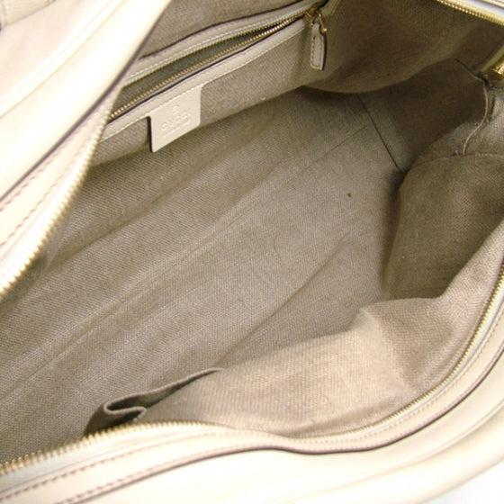 Leather Signature XL Bowler Ivory
