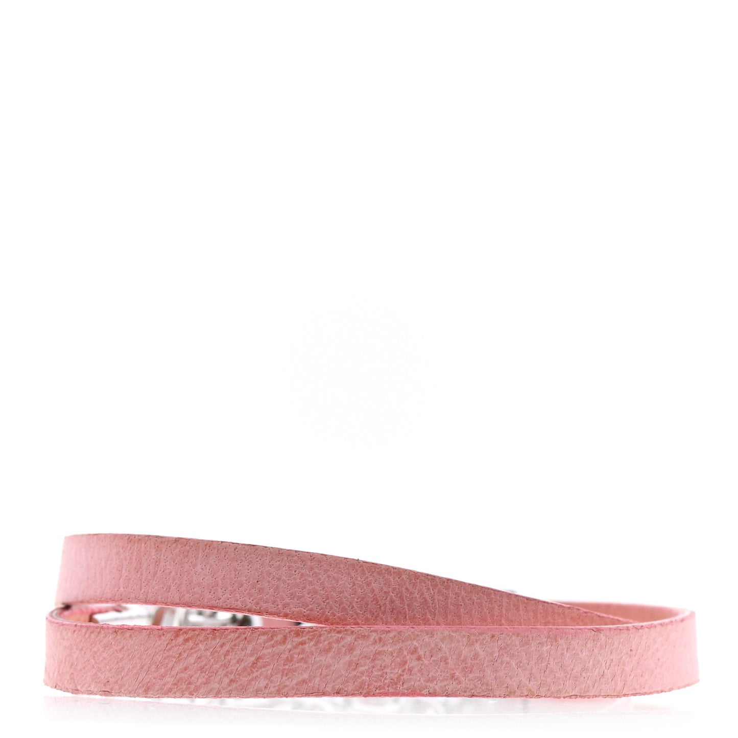 Calfskin Logo Double Bracelet Pink