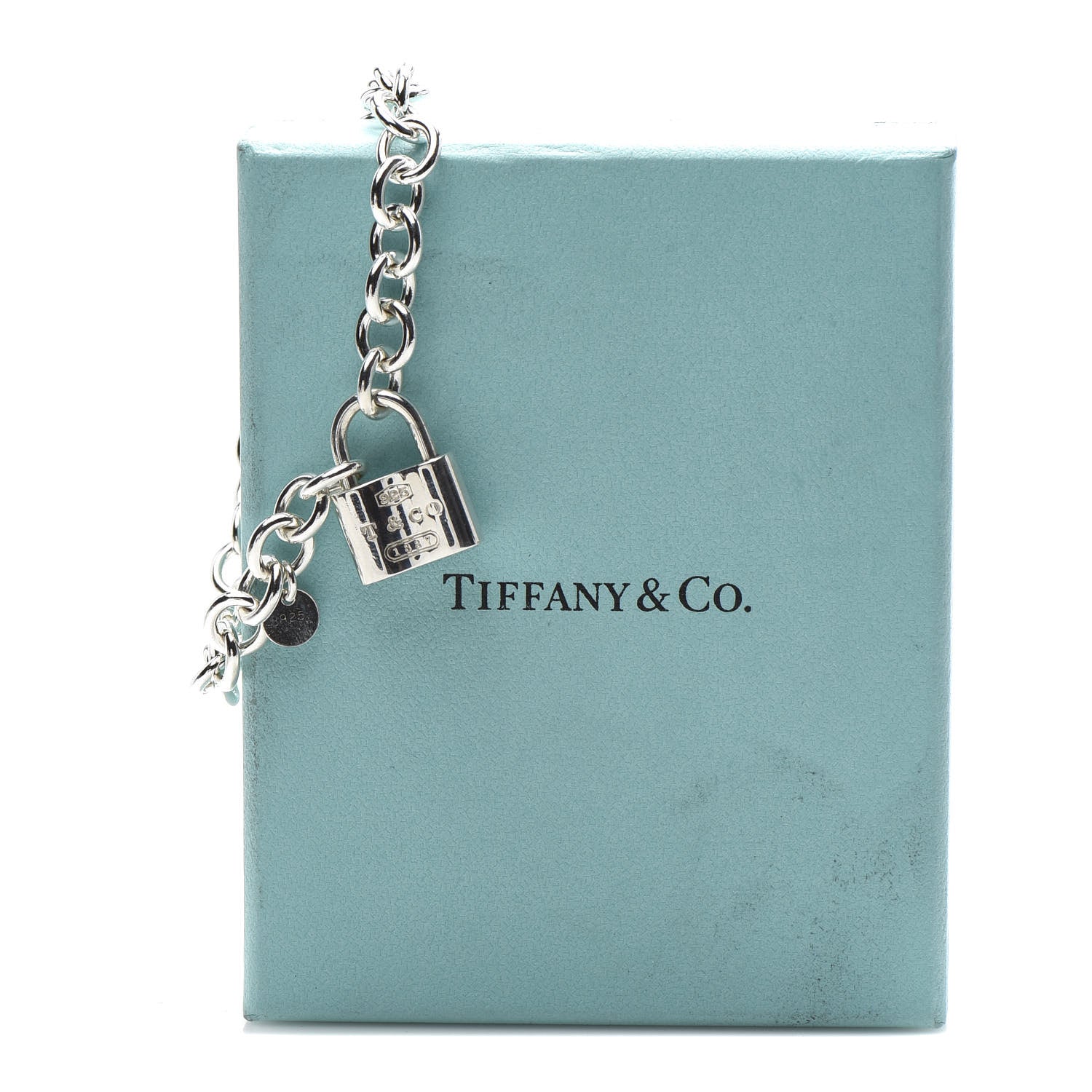 Tiffany Sterling Silver 1837 Lock Charm Bracelet 8 of 8